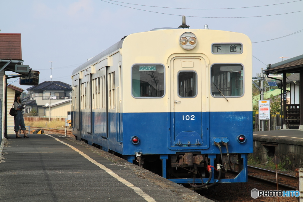 関東鉄道常総線 騰波ノ江駅 キハ102