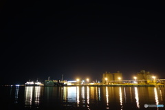 夜の稚内港