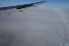 機窓から見るブロッケン現象