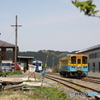 由利高原鉄道 矢島駅構内