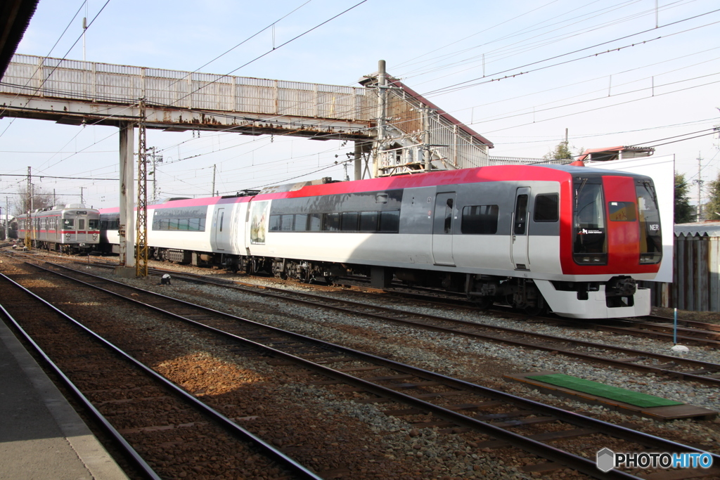 長野電鉄 須坂駅 特急スノーモンキー