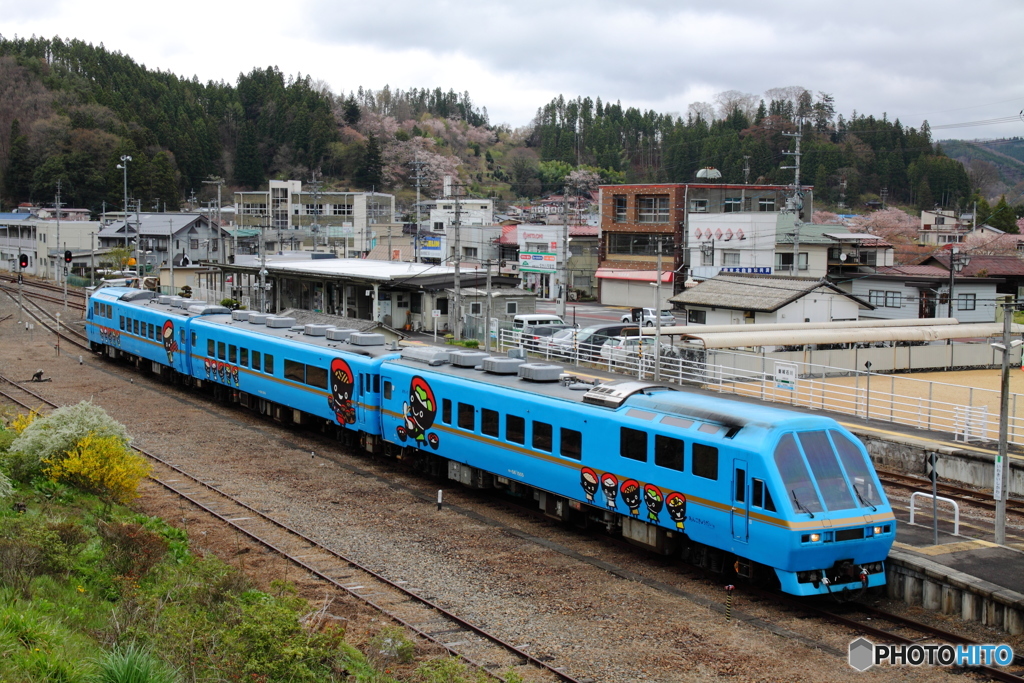 水郡線花回廊号 磐城石川駅