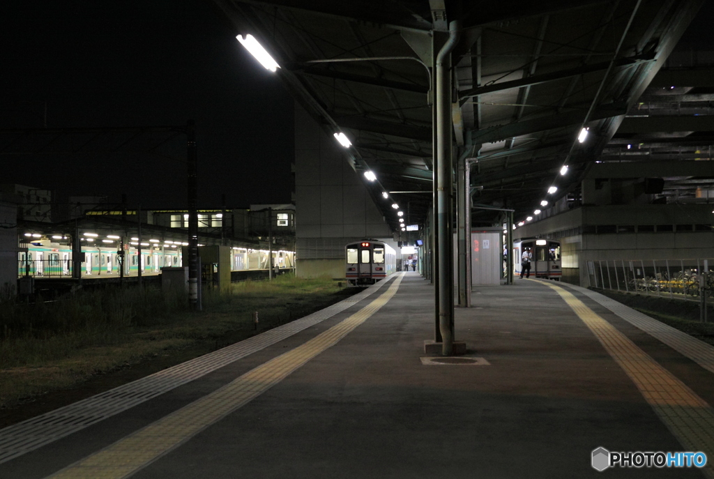 関東鉄道常総線 取手駅ホームにて