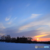 雪国の夕陽