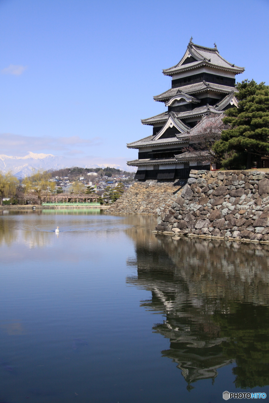 松本城 水鏡