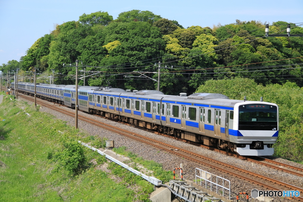 新緑の常磐線 E531系