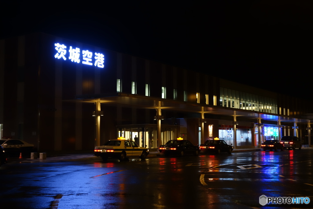 夜の茨城空港