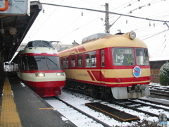 長野電鉄 須坂駅 1000系ゆけむり＆2000系