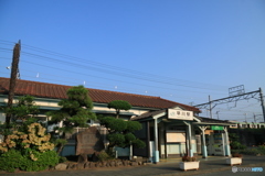 朝の早川駅