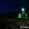夜の塩狩駅
