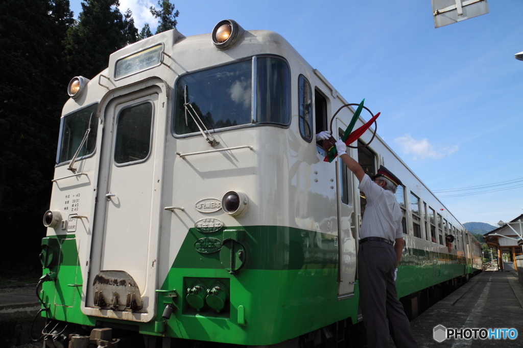 只見線 会津宮下駅 タブレット交換