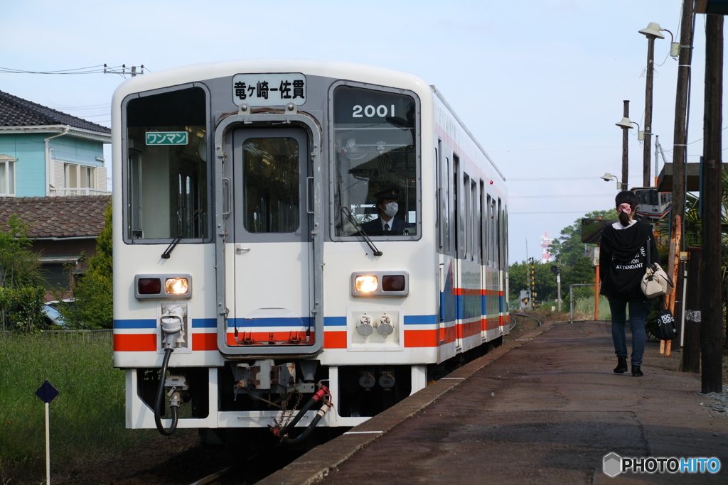 関東鉄道竜ヶ崎線入地駅 キハ2000形気動車