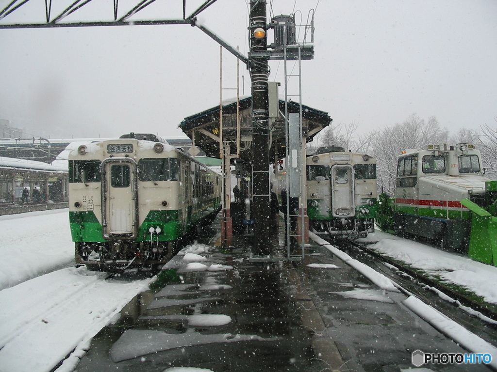 小出駅 只見線ホーム
