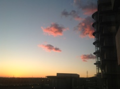 病院からの夕焼け