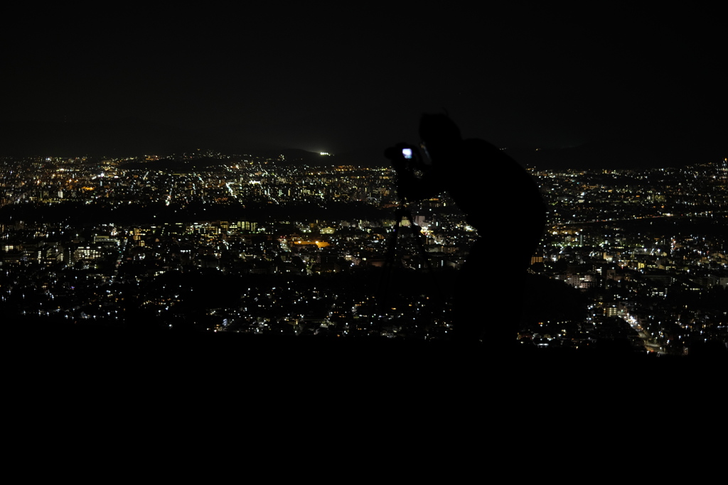 夜景を撮る人