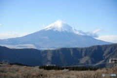 大涌谷からの富士山（全景）