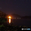 三方湖畔の夜景（ブレブレ(-_-;)）