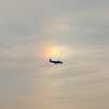 彩雲と飛行機