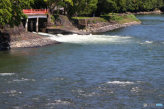 観流橋と宇治川