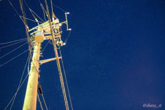 勝浦漁港の星空