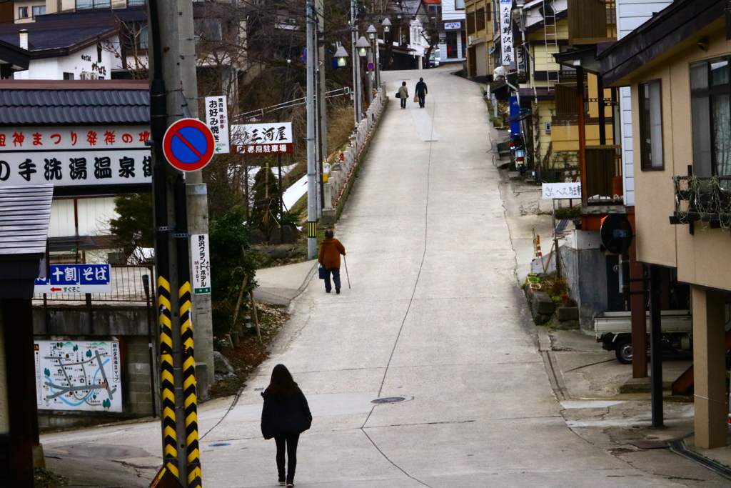 温泉街での生活