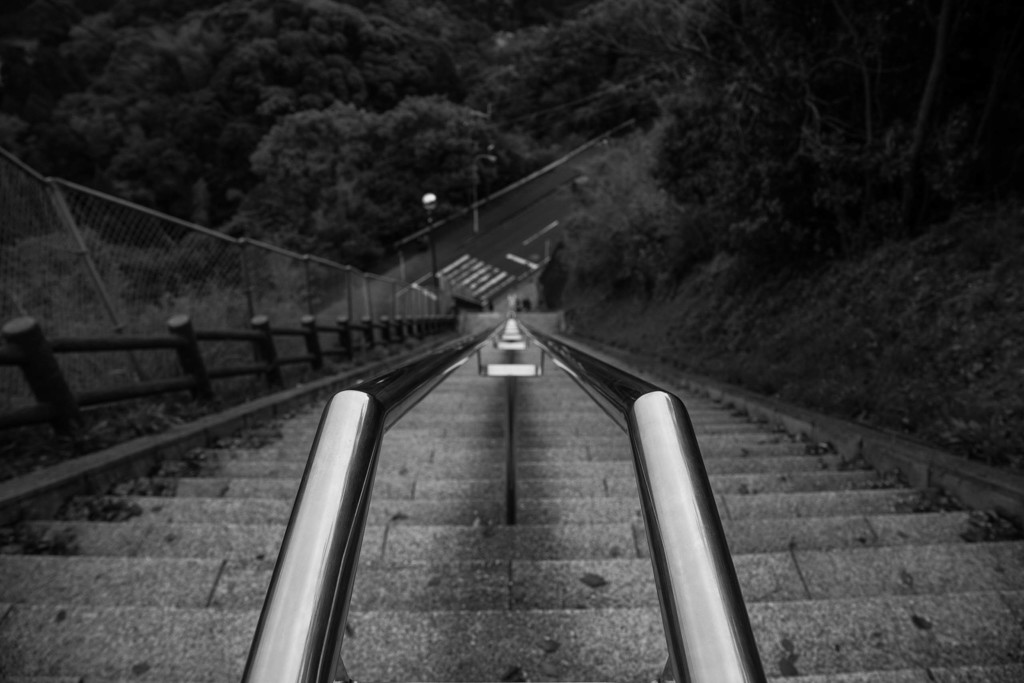 谷山神社から下る階段