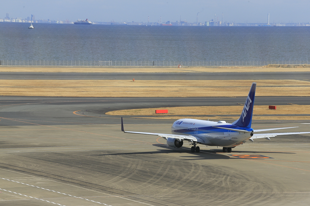 羽田空港にて