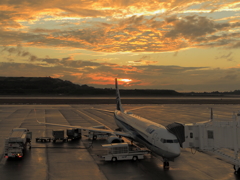 長崎空港からの夕景