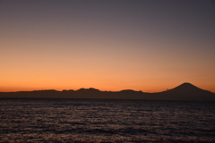 江ノ島から眺める夕焼け