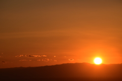 江ノ島から眺める夕陽