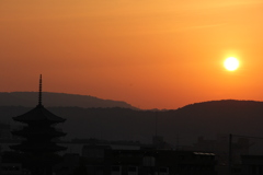 東寺の日の出