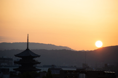 京都府南部　震度2 地震時の日の出