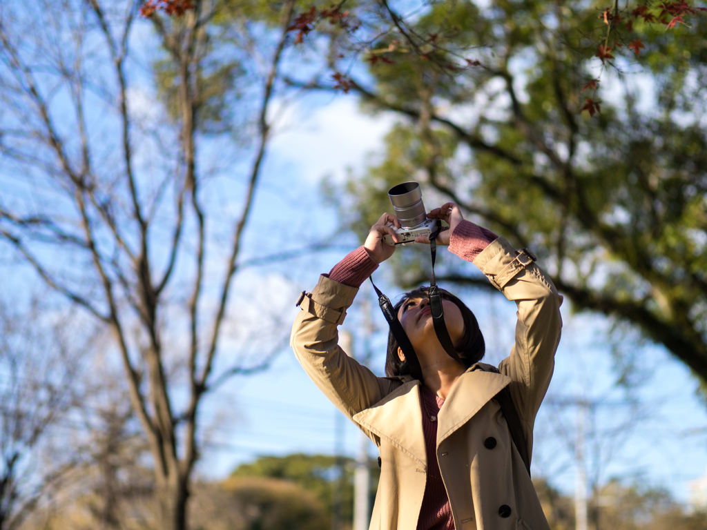 紅葉を撮る