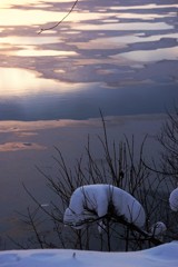 秋元湖の夜明け