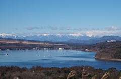 山中湖 と南アルプス