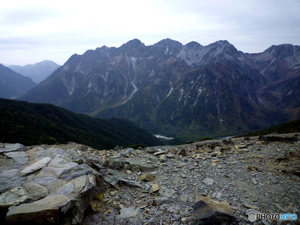 穂高連峰と上高地
