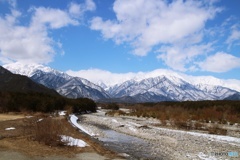 高瀬川と後立山連峰