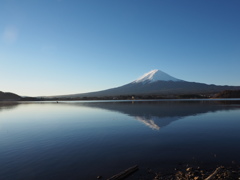河口湖朝日の富士