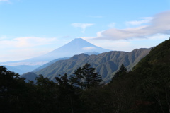 大月市大峠から富士山