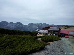 穂高から槍ヶ岳の稜線