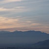 中央高速釈迦堂PAから南アルプス夕景