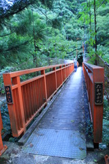 滝への吊り橋