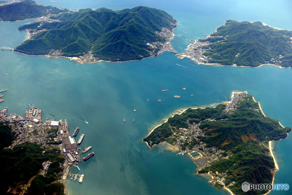 空からの瀬戸内海、最終写真です