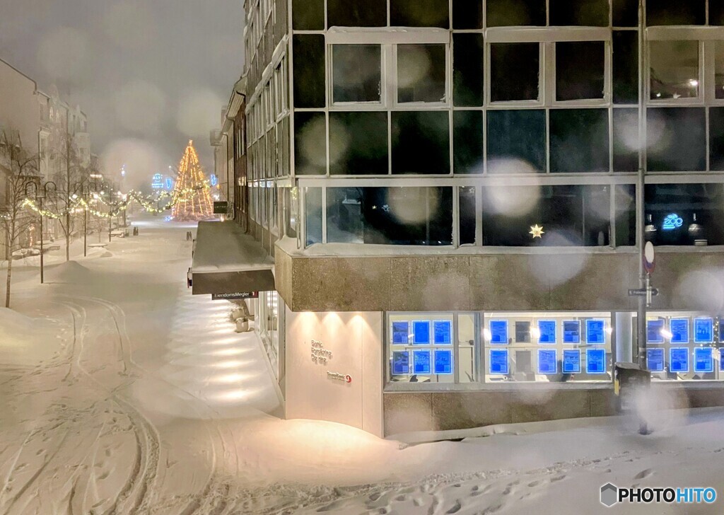 吹雪の後の静けさ