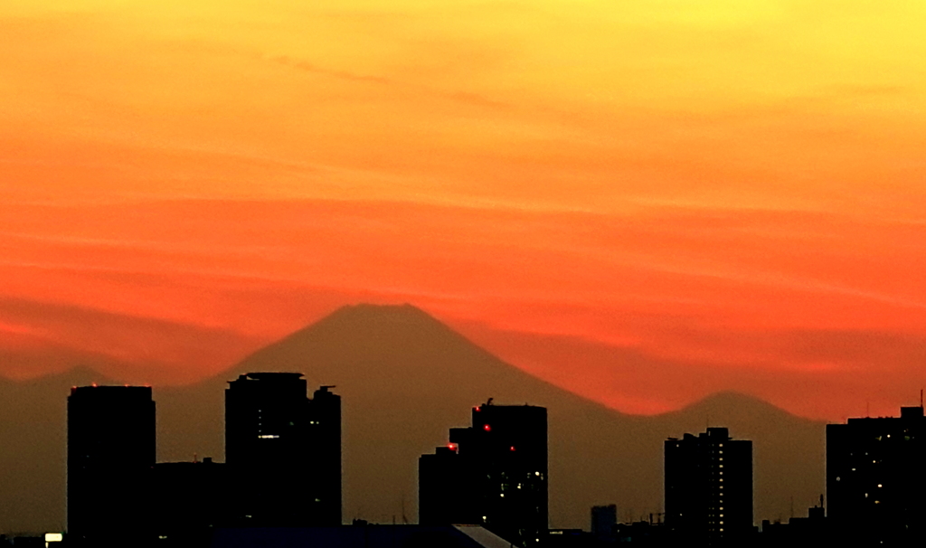 都心からの富士山・・・