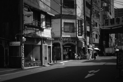 日陰から