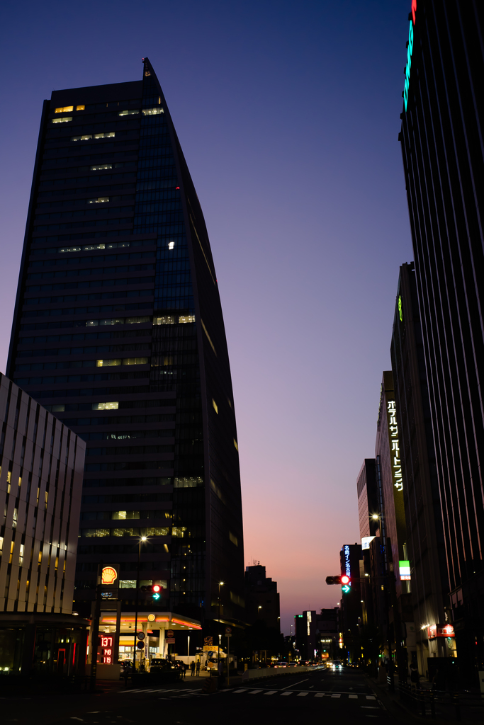 シルエット風夕景