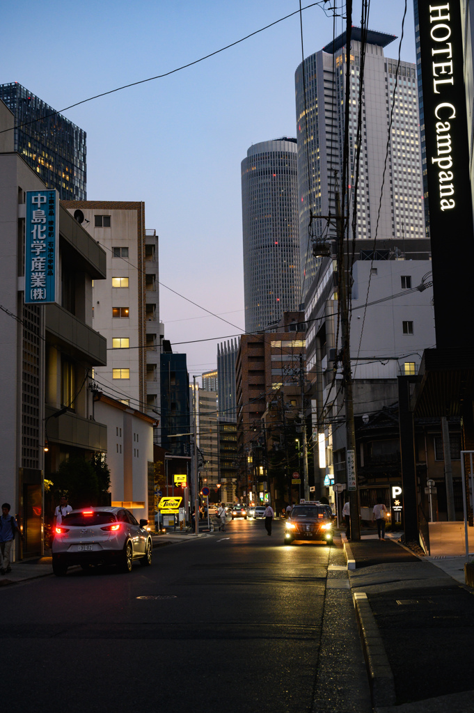 帰り道の夕景