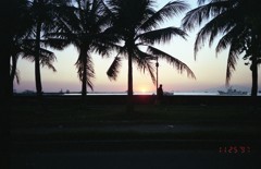 マニラ湾に沈む日