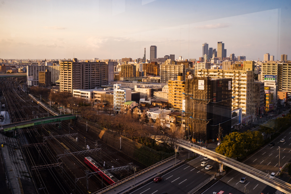 明るい夕景